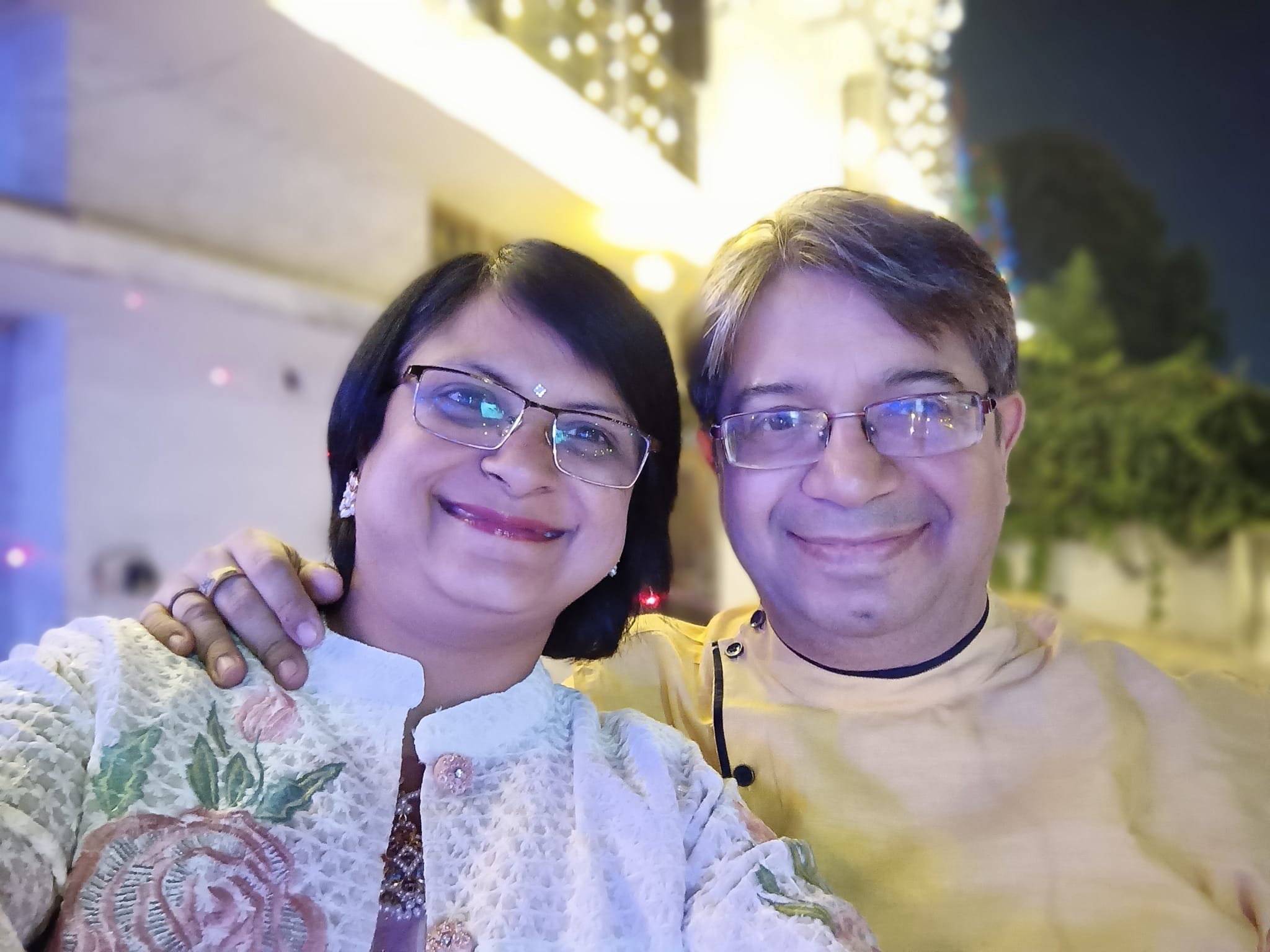 Kapil Chawla with his wife Kavita