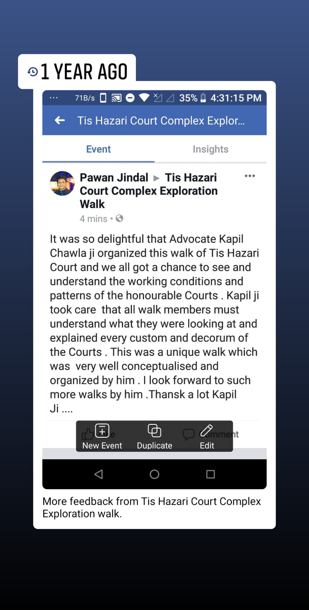 Kapil Chawla on a heritage walk near Tis Hazari